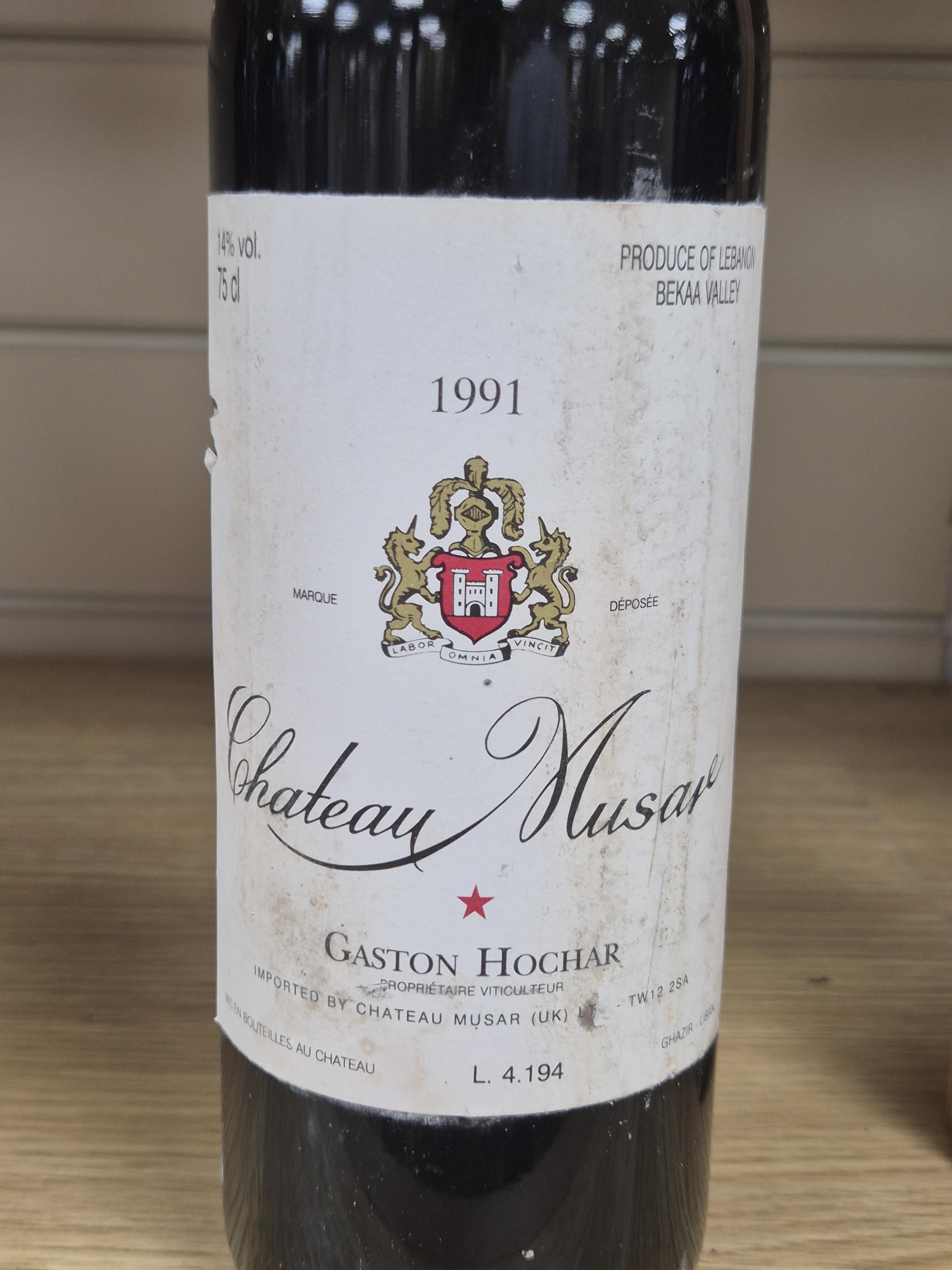 A bottle of Chateau Musar, 1991